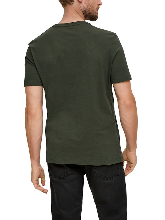 S.Oliver Men's Short Sleeve T-shirt Khaki