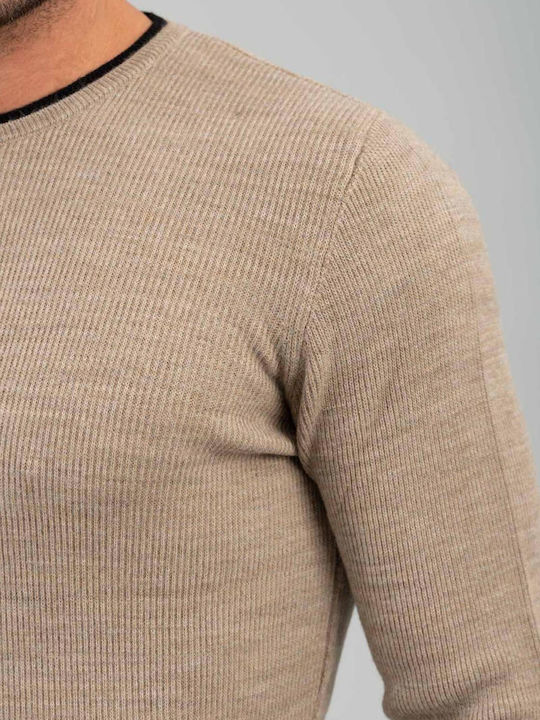 Vittorio Artist Vittorio Herren Langarm-Pullover Beige