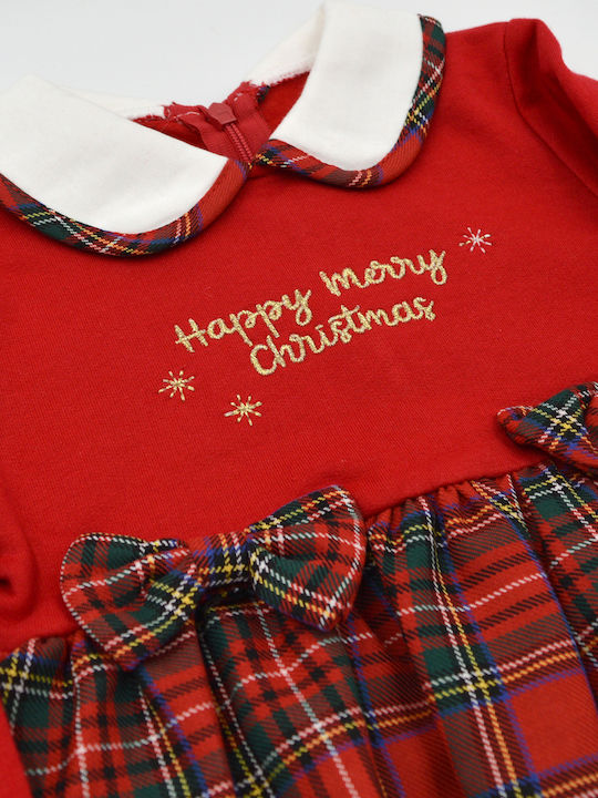 Extan Bebe Kids Dress Checked Red