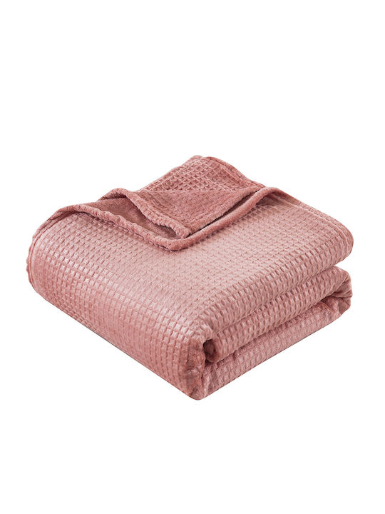 Beauty Home Fleece Blanket Double 220x240cm Peach 11551KBYD