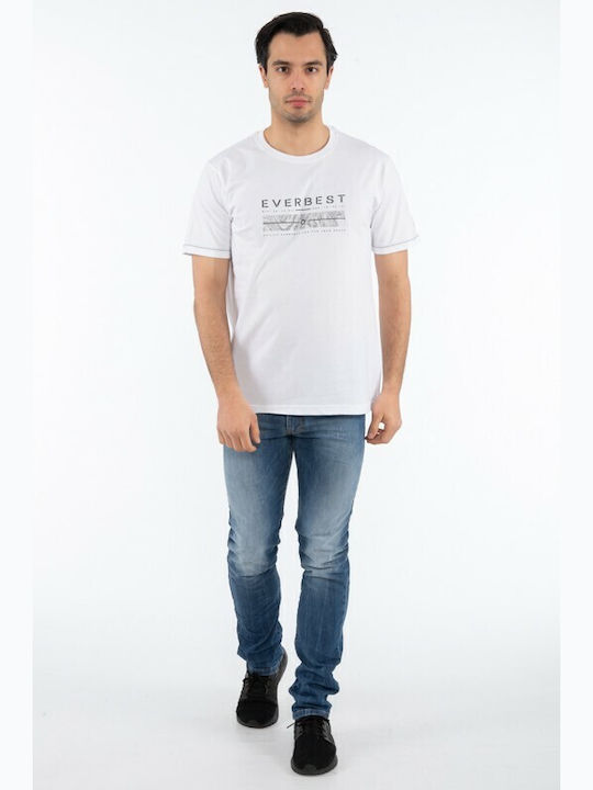 Everbest Herren T-Shirt Kurzarm White