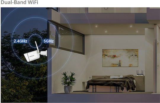 Foscam FSC-V5P-WH IP Κάμερα Παρακολούθησης Wi-Fi Full HD+ 5MP Αδιάβροχη με Αμφίδρομη Επικοινωνία