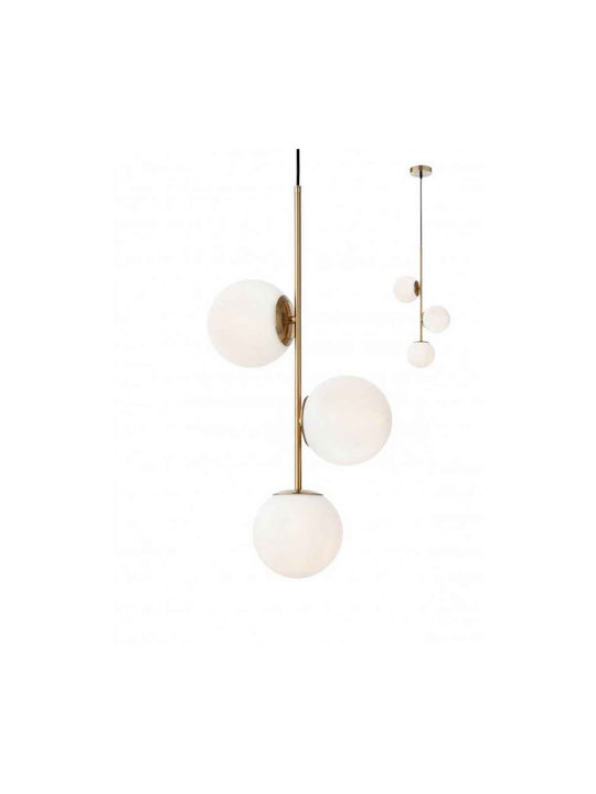 Redo Group Pendant Light Three-Light for Socket E14, E.14 Gold