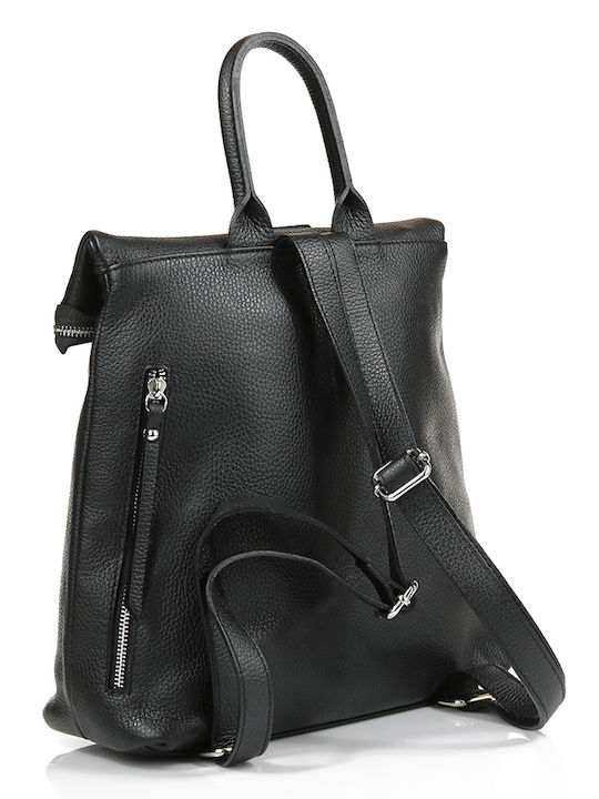 Passaggio Leather Leather Women's Bag Backpack Black