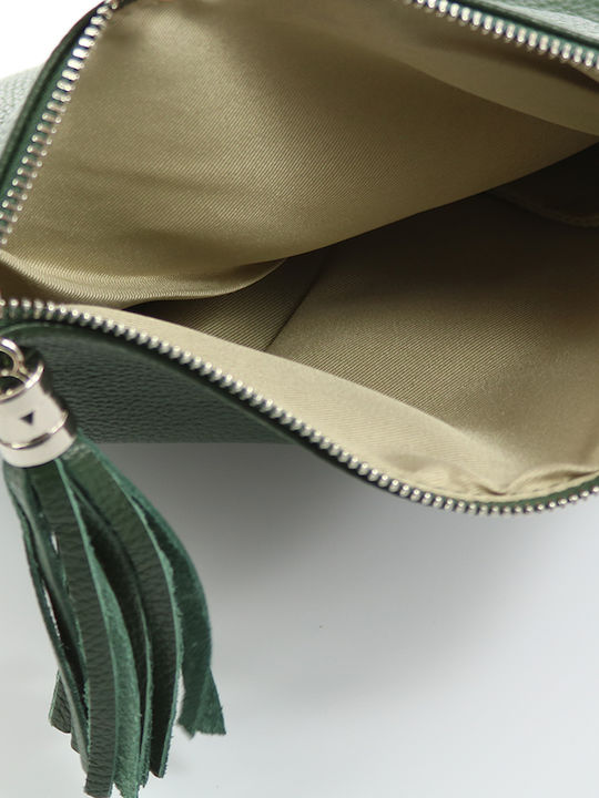 Leather Women's Bag Crossbody Green
