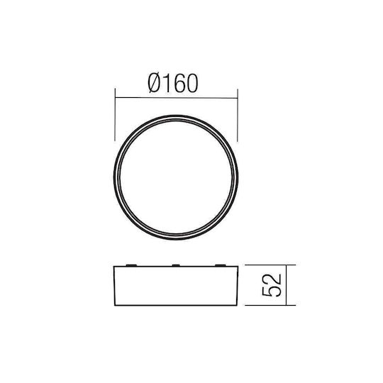 Redo Group Lumină de exterior montată pe perete LED IP65 10W cu Alb Cald Lumină