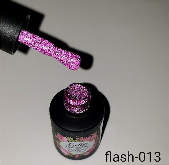 Gellie Semi-Permanent Nail Polish Flash 13 with Glitter 10ml 011990