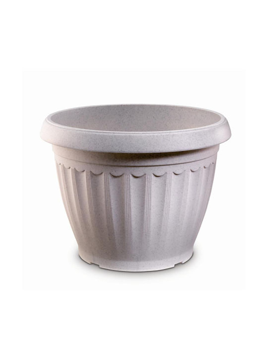 Atmosphera Festone Пластмасова Саксия За Цветя Сива 36x36x30см