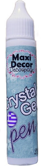 Maxicolor Crystal Gel Pen Πάστα Decoupage Διάφανη 28ml