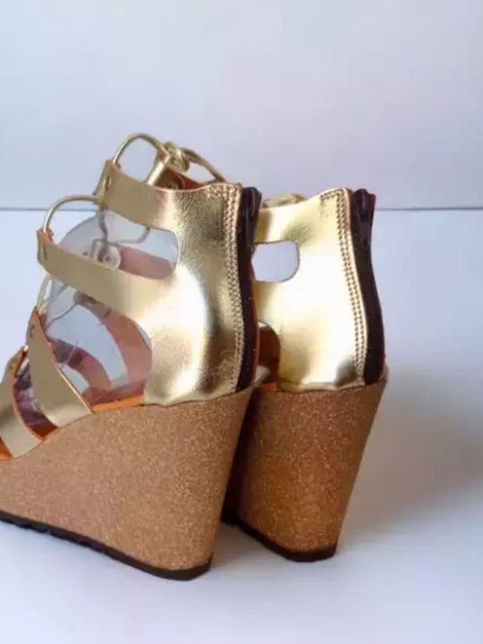Damenplattformen Goldene