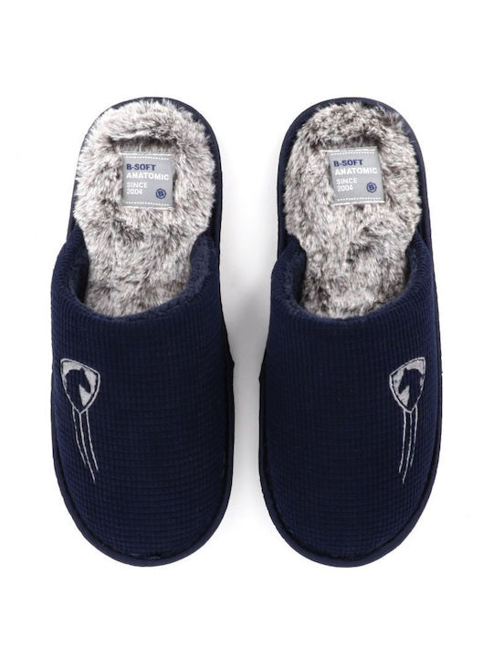 B-Soft Men's Slipper Blue