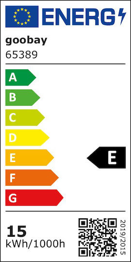 Goobay Λάμπα LED 15W 123mm για Ντουί E27 Θερμό Λευκό 1800lm
