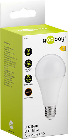 Goobay Λάμπα LED 15W 123mm για Ντουί E27 Θερμό Λευκό 1800lm