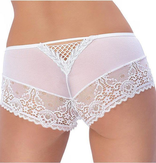 Roza Γυναικείο Sexy Boxer Λευκό