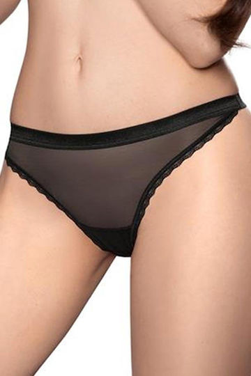 Roza Γυναικείο Sexy String Μαύρο