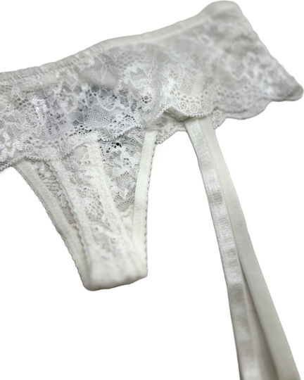 Norddiva Lingerie Ζαρτιέρες με Δαντέλα Λευκές
