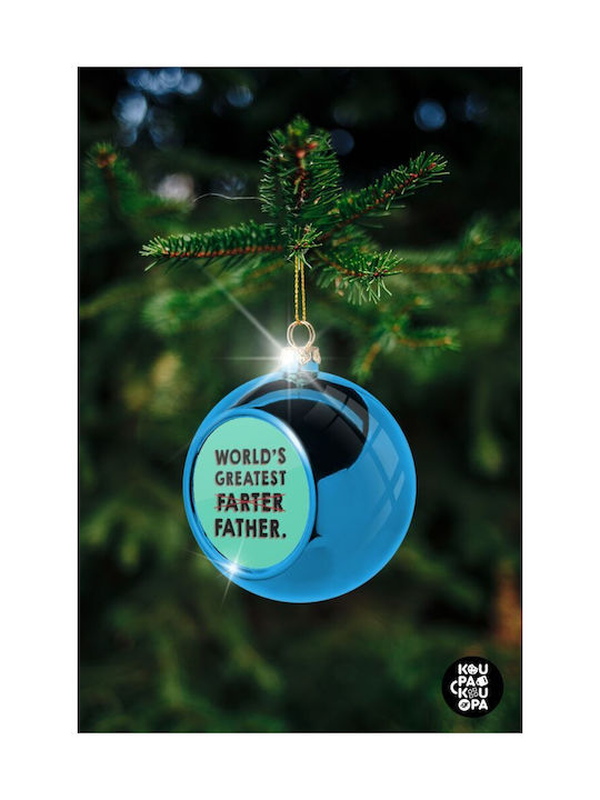 Christmas Ball Ornament Blue 8cm