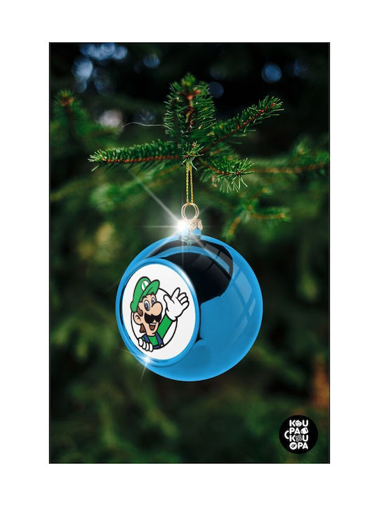 Weihnachtshänger Kugel Ornament Blau 8cm