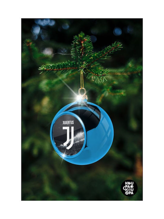 Christmas Ball Ornament Blue 8cm