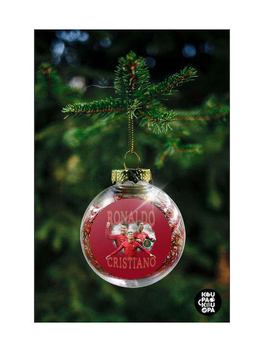 Weihnachtshänger Kugel Ornament Plastik Rot 8cm