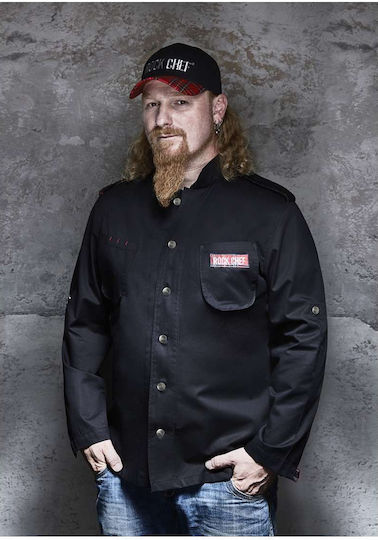 Rock Chef Coat Chef Black with Long Sleeve
