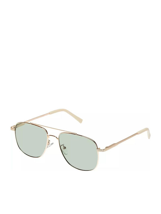 Le Specs Unisex Sonnenbrille mit Gelb Metall Gestell und Gelb Linse LSP2202571