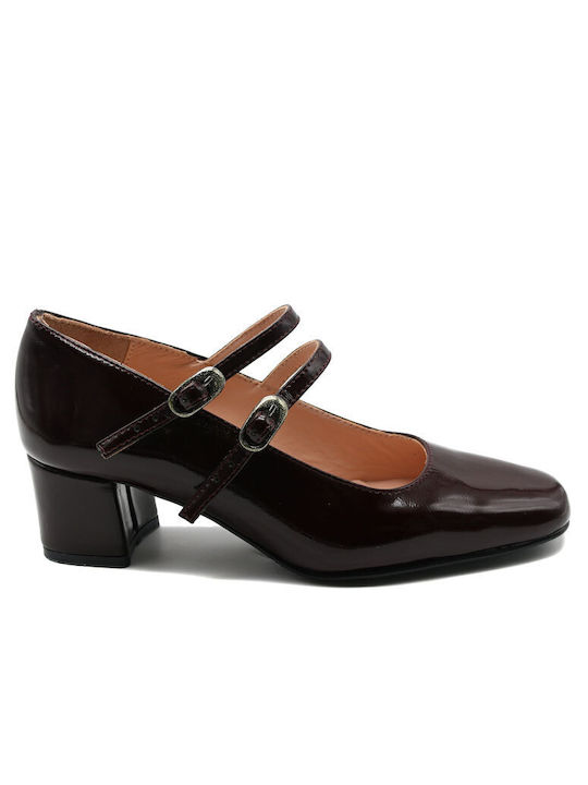 Moda Theo Pantofi cu toc Burgundy