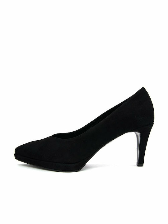 Bacali Collection Suede Black Medium Heels