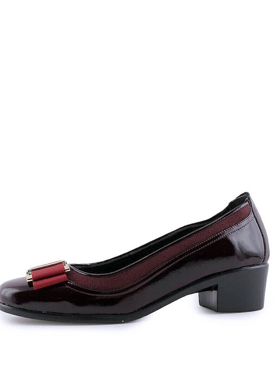 Pumps mit mittelhohem Absatz Burgundisch