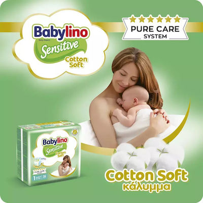 Babylino Klebeband-Windeln Sensitive Cotton Soft Super Pack Sensitive Nr. 3 für 4-9 kgkg 168Stück