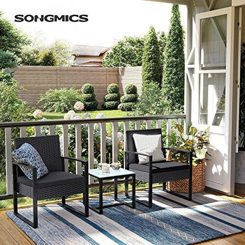 Garten- und Outdoor-Möbelsets für kleinen Raum 3 Stück Schwarz