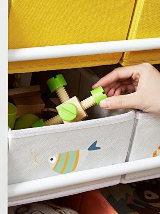 Songmics Система за съхранение на играчки Бял 86x26.5x78см 1бр
