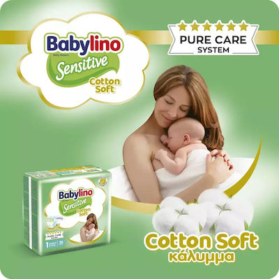 Babylino Tape Diapers Cotton Soft Sensitive No. 7 for 15+ kgkg 108pcs