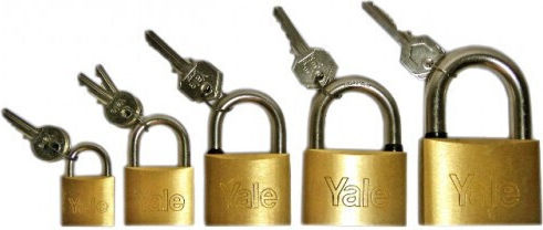 Yale Ορειχάλκινο Λουκέτο Πέταλο με Κλειδί 30mm