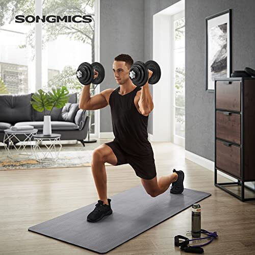 Songmics Adjustable Dumbbell Set with Bar 40kg