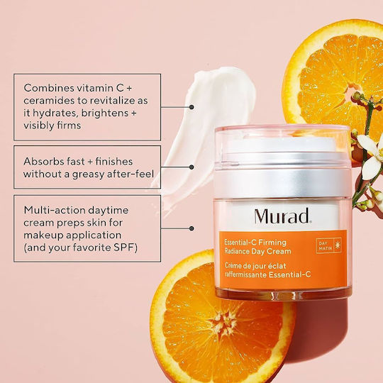 Murad Essential-C Rich Κρέμα Προσώπου Ημέρας για Λάμψη με Βιταμίνη C & Προβιοτικά 50ml