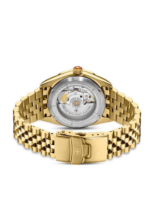 Swiss Military Hanowa Herrenuhr Automatisch mit Gold Rostfreier Stahlarmband