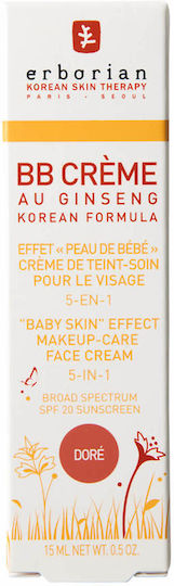 Erborian Au Ginseng BB- Dore Creme Gesicht Tag mit SPF20 15ml