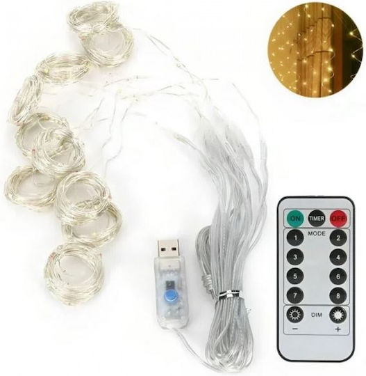 Lichter LED 3m. x 300cm Warmes Weiß USB Typ Vorhang 1Stück Lichter LED 3m. x 300cm Warmes Weiß USB Typ Vorhang 1Stück