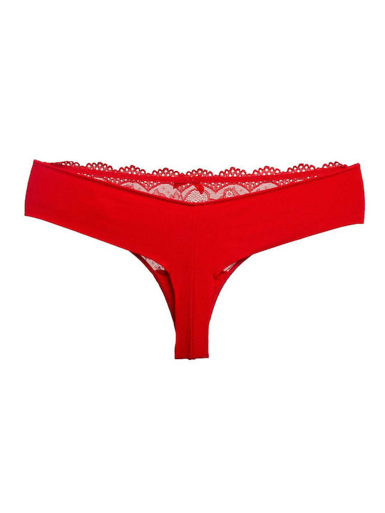 Brazilian briefs with lace | 806 RED
