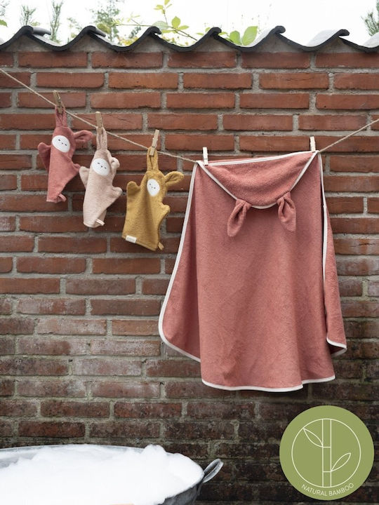 Fabelab Baby Hooded Towel Bunny Clay 105.5x110cm