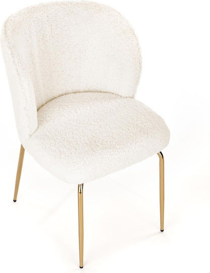 K474 Scaun De Sufragerie Crem/Auriu 54x64x80 cm