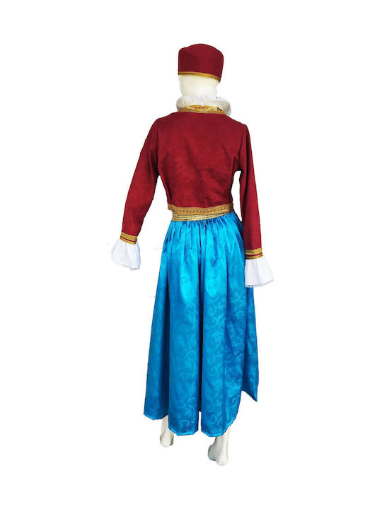 Costum Tradițional Copii Amalia cu Porphyra cu colier cu 2 rânduri