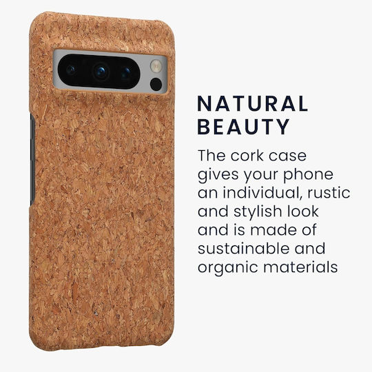 KWmobile Cork Back Cover Plastic Waterproof Brown (Google Pixel 8 Pro)