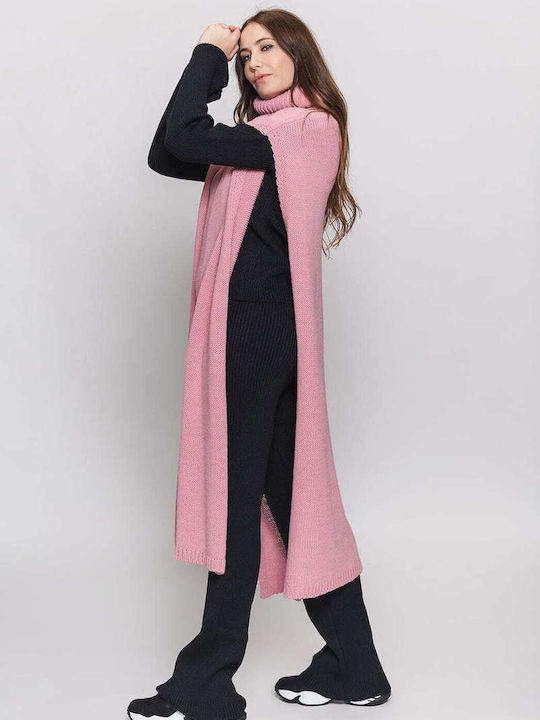 Christelle Nima Knitted Oversized Poncho with Alpaca Pink 22.0002CN
