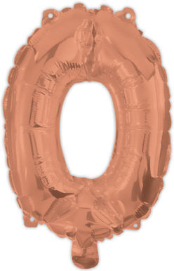 Large foil balloon with numbers from 0 to 9 - Rose Gold - 96cm