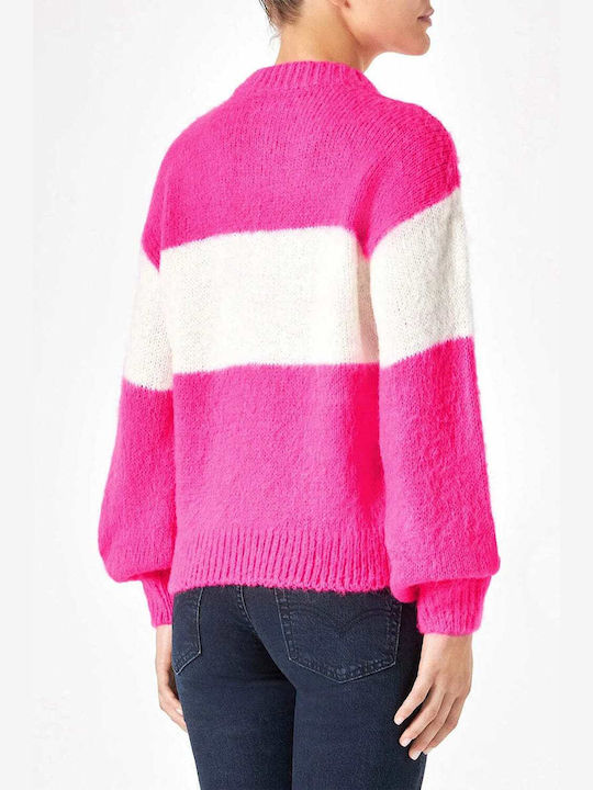 MC2 Saint Barth Intarsia Knit-Logo Fuchsia Bluză fucsia DANY002