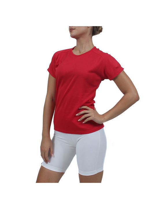 Women's Sports Short Sleeve Top Dri-Fit Red