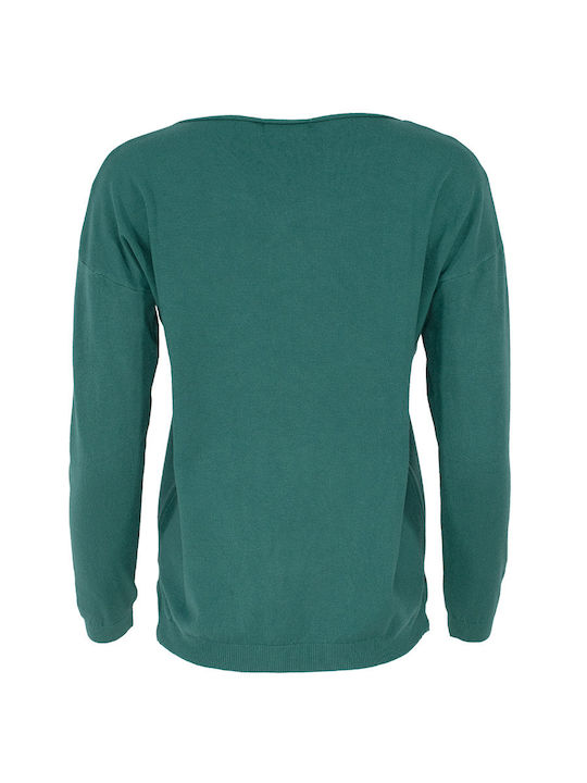 Forel Damen Langarm Pullover green