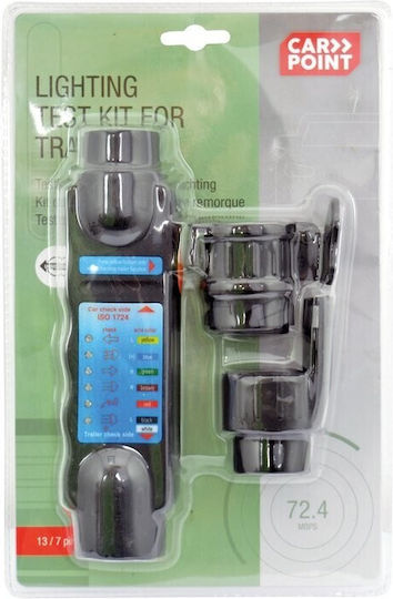 Carpoint Set 3 pieces Trailer Socket Tester with 7-13 pin 12V